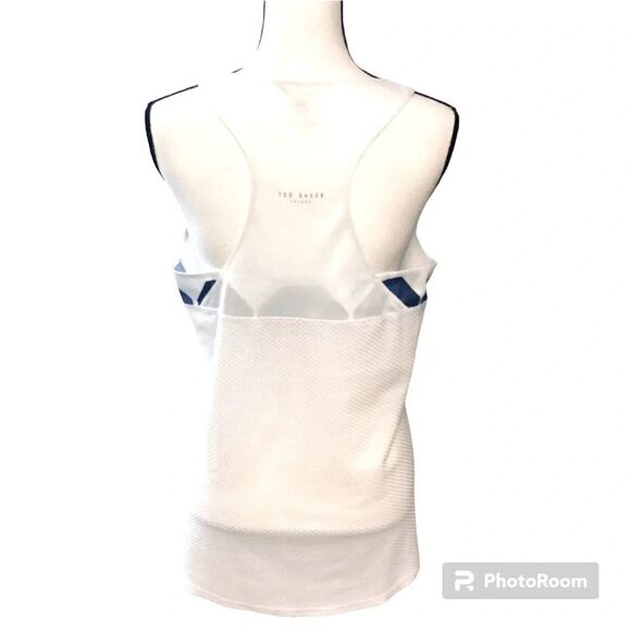 Ted Baker London Marina Mosaic Tank Vest‎ Top  mixed Media/ Waffle Knit Large - Picture 4 of 11